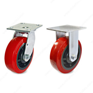 Richelieu Mold-On Polyurethane Industrial Casters with Plate
