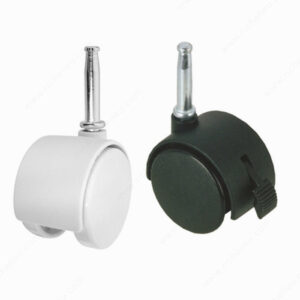 Richelieu Dual-Wheel Furniture Caster - With Wood Stem