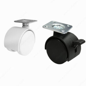 Richelieu Dual-Wheel Furniture Caster - With Plate